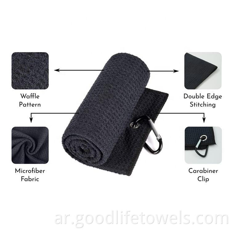 Strength Magnet Tri Fold Microfiber Waffle Golf Towel